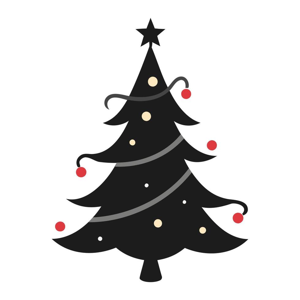 Christmas tree illustration vector