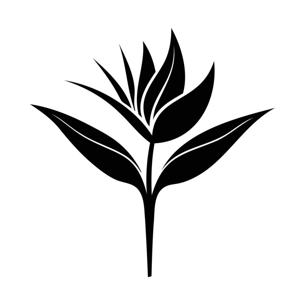 A black and white illustration of a flower vector