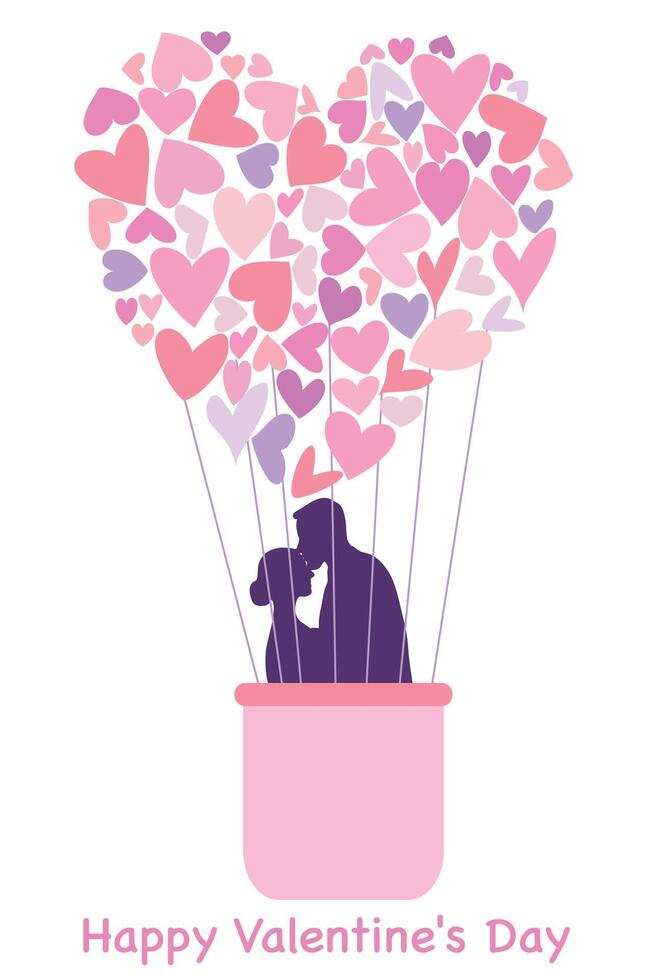 Valentine's Day greeting card. illustration for your design vector