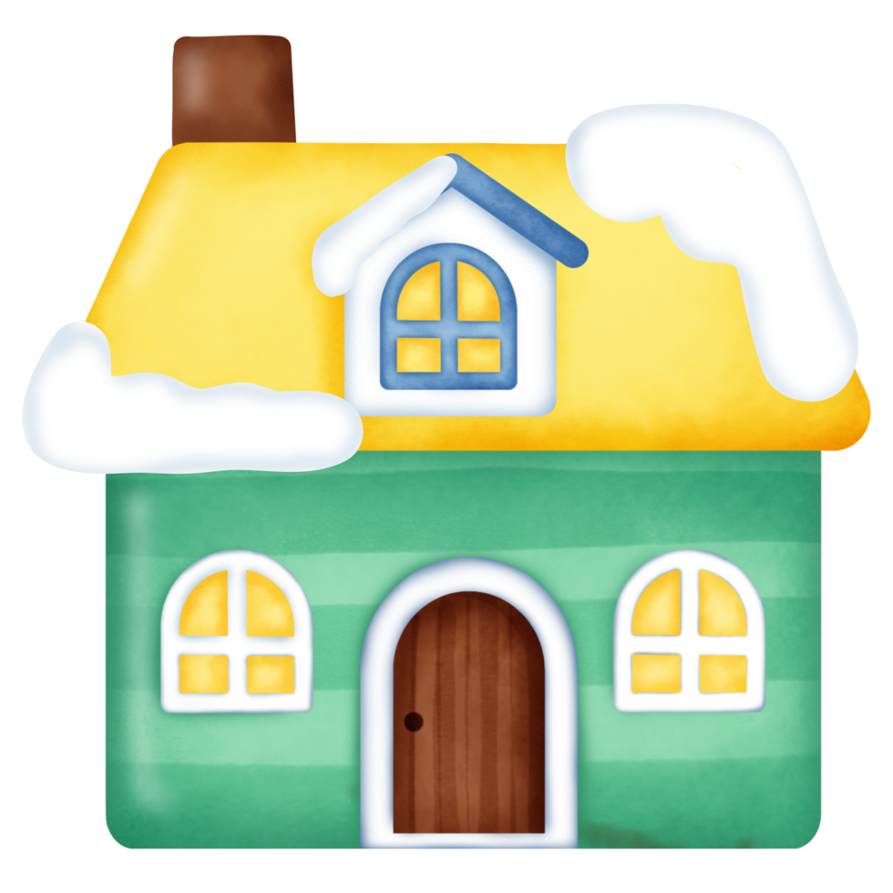 Cute and charming cottage illustration png