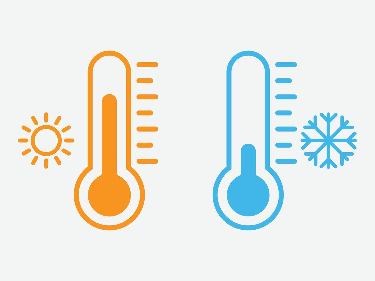 Thermometer icons. Thermometer with cold and hot symbol. Can use for web and mobile app illustration. Measurement Icon. vector