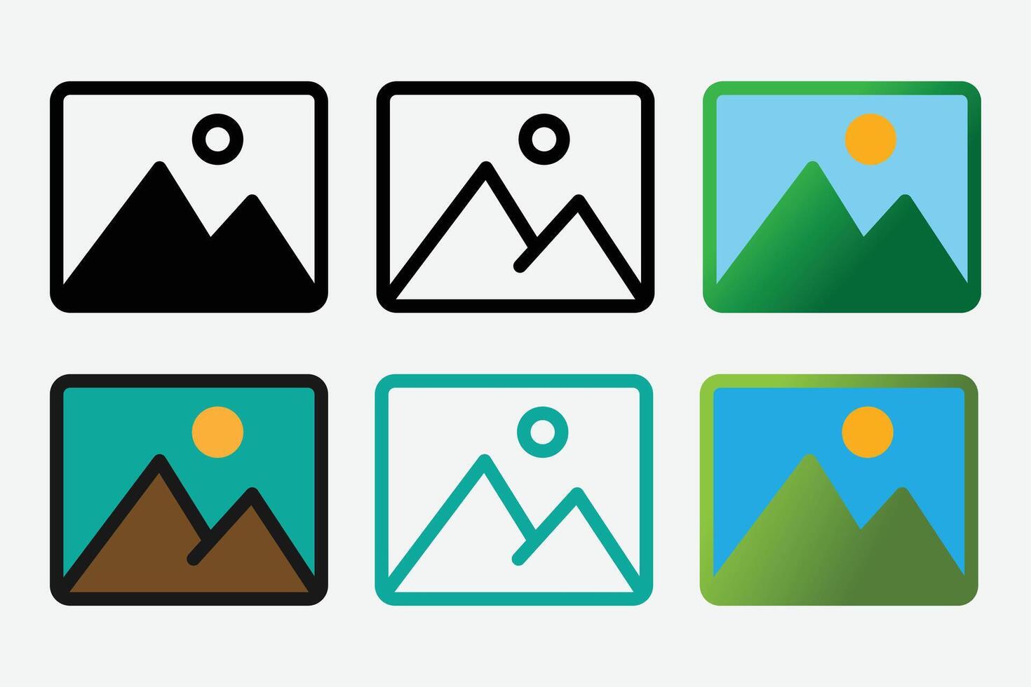 Image Gallery Icon Collection. Photo Gallery. vector