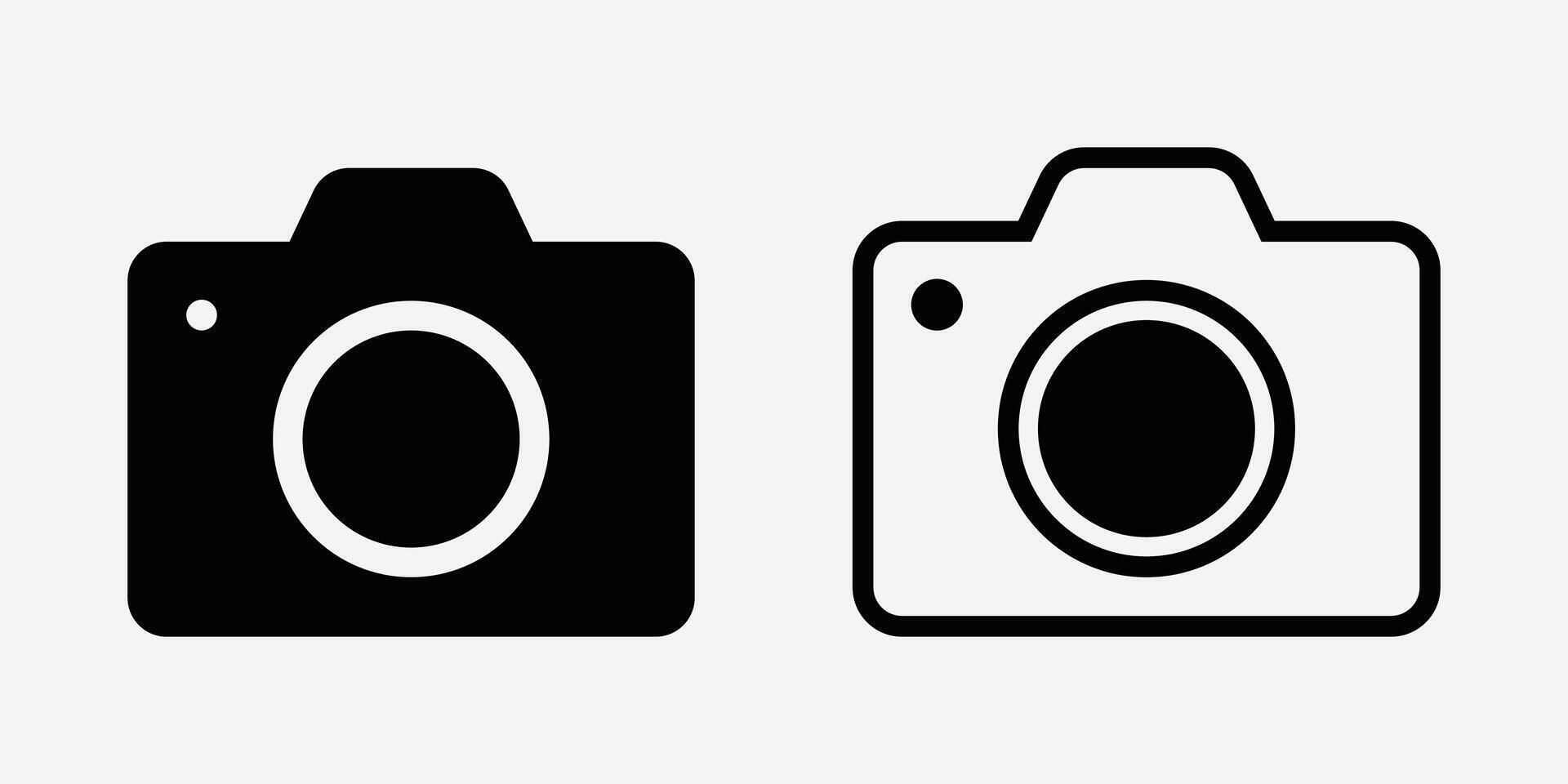 Camera Icon Silhouette. Camera Symbol. vector