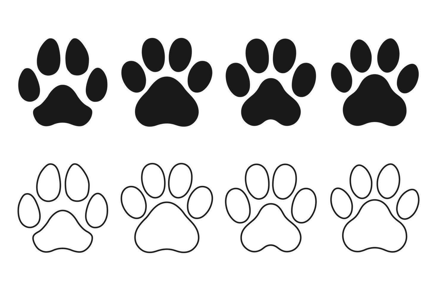 Paw Print Icon Collection. Paw Print Icon vector