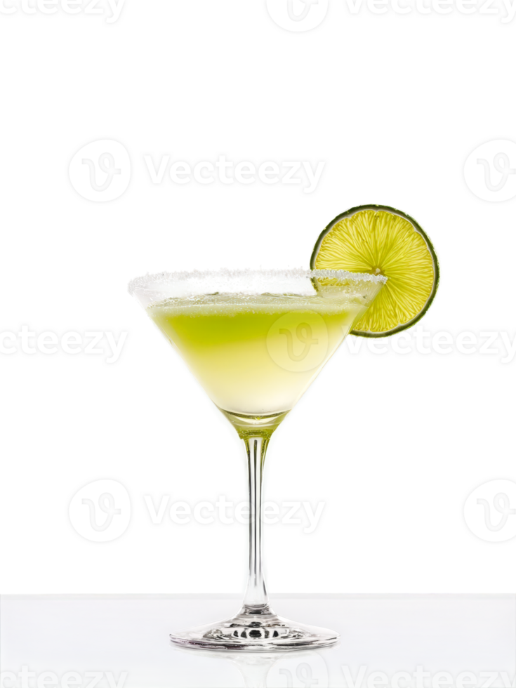 Cosmopolitan with slice of lime and cranberry in martini glass png