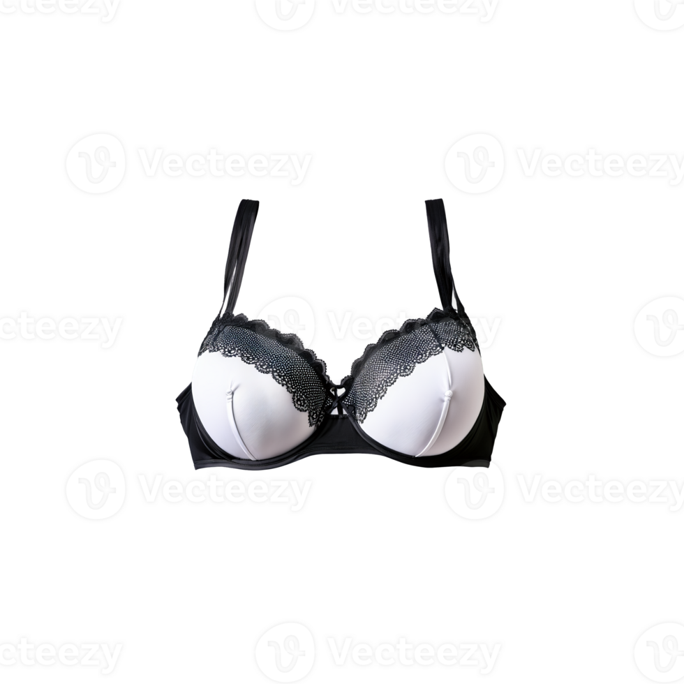 Flirty polka dot demi bra bouncing vivaciously black and white French boudoir charm png