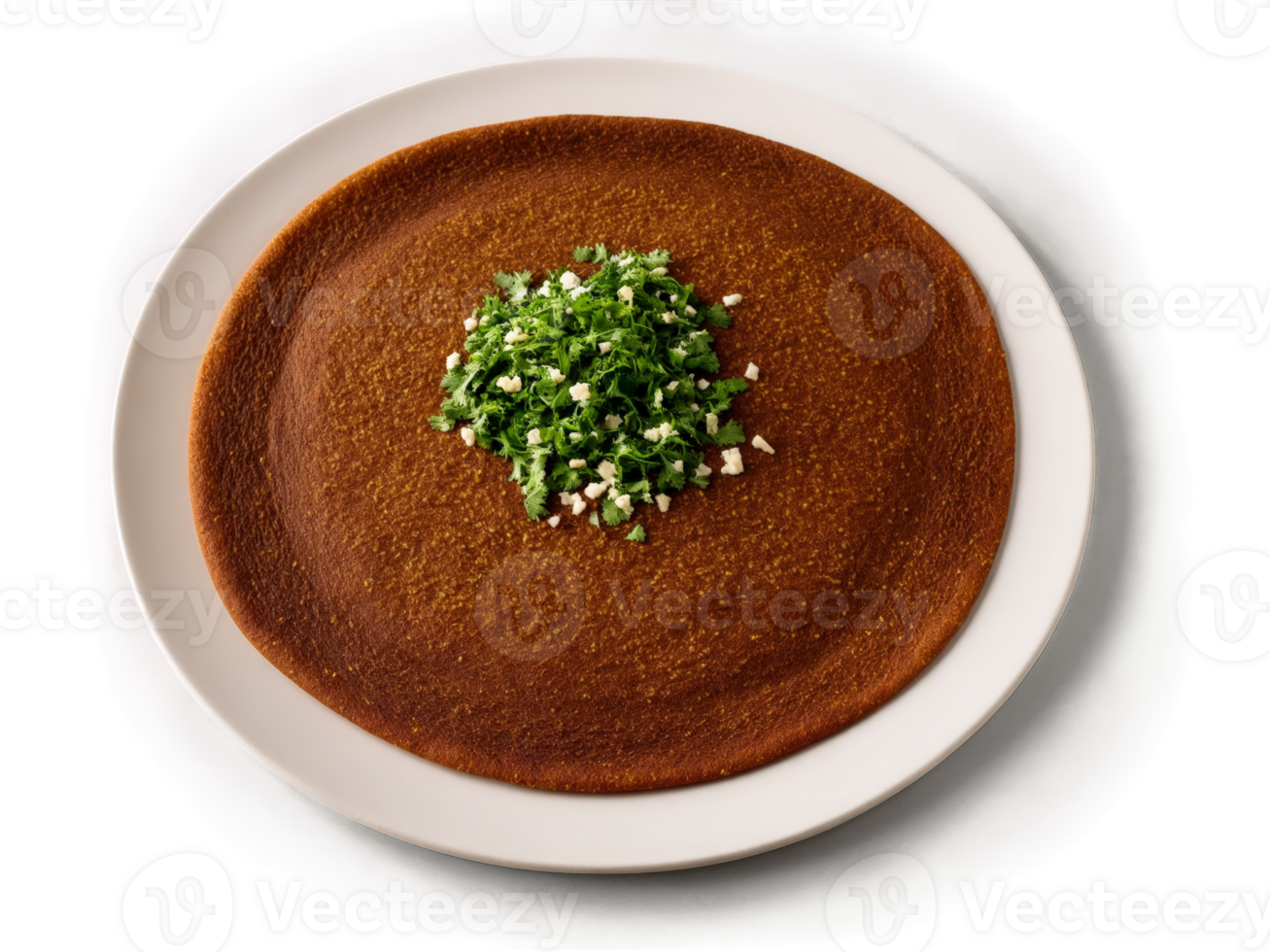 Injera Soft spongy injera sourdough flatbread from Ethiopia paired with variety of savory stews unique png