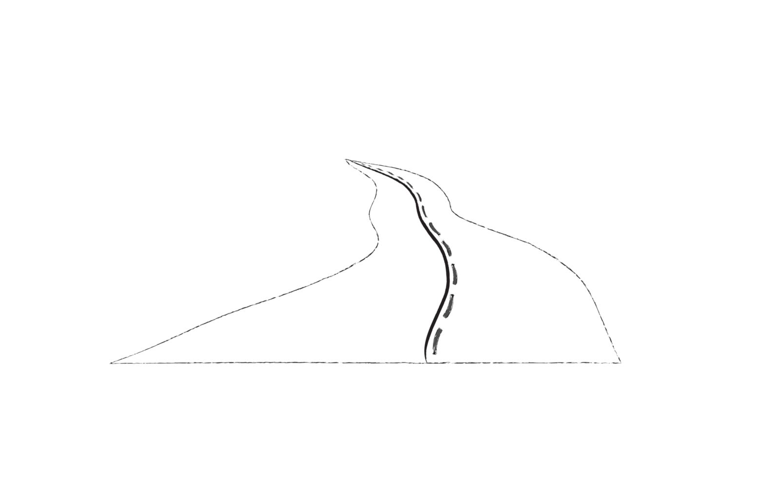 drawing of a road png