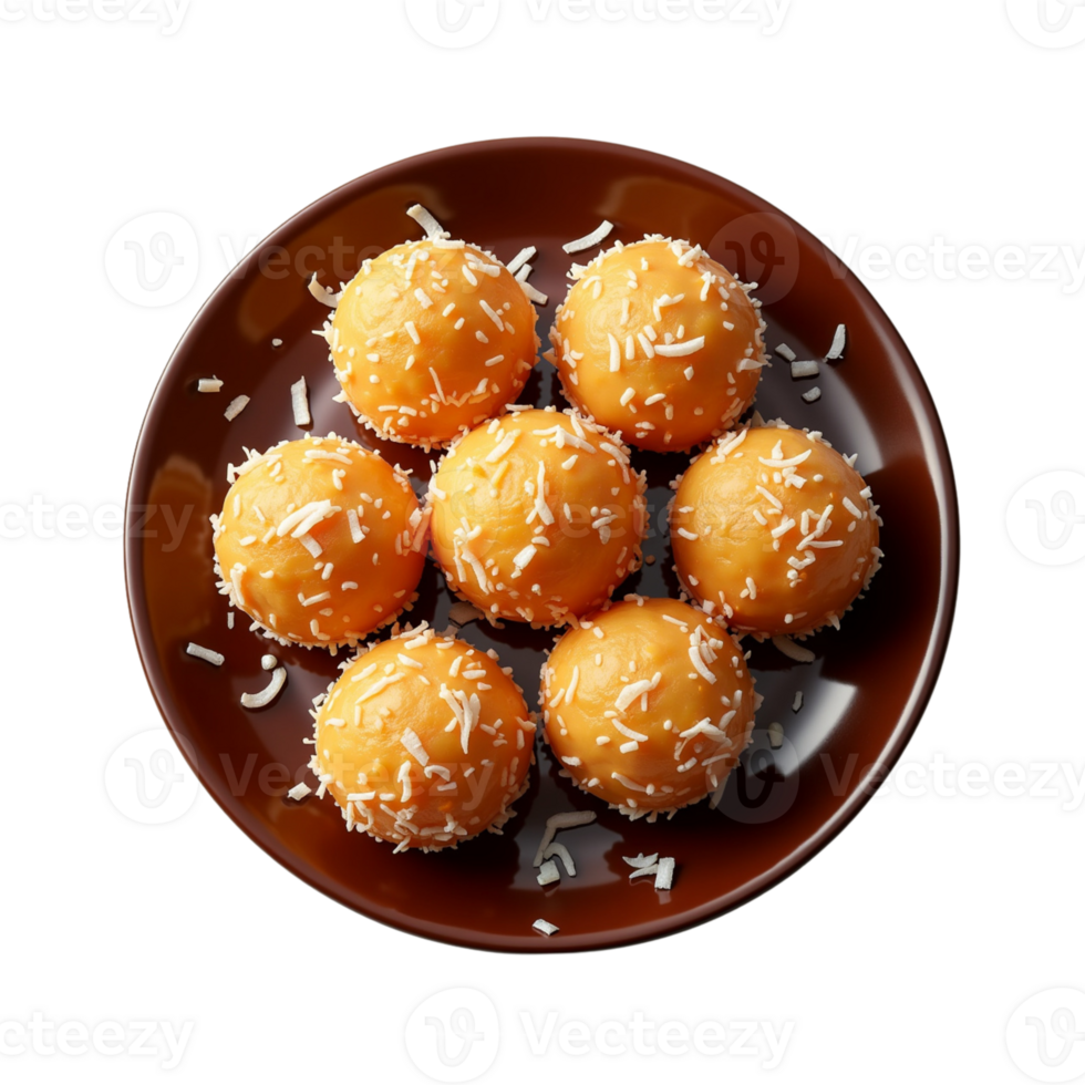 Indian Laddu Confectionery Isolated on a Transparent Background png
