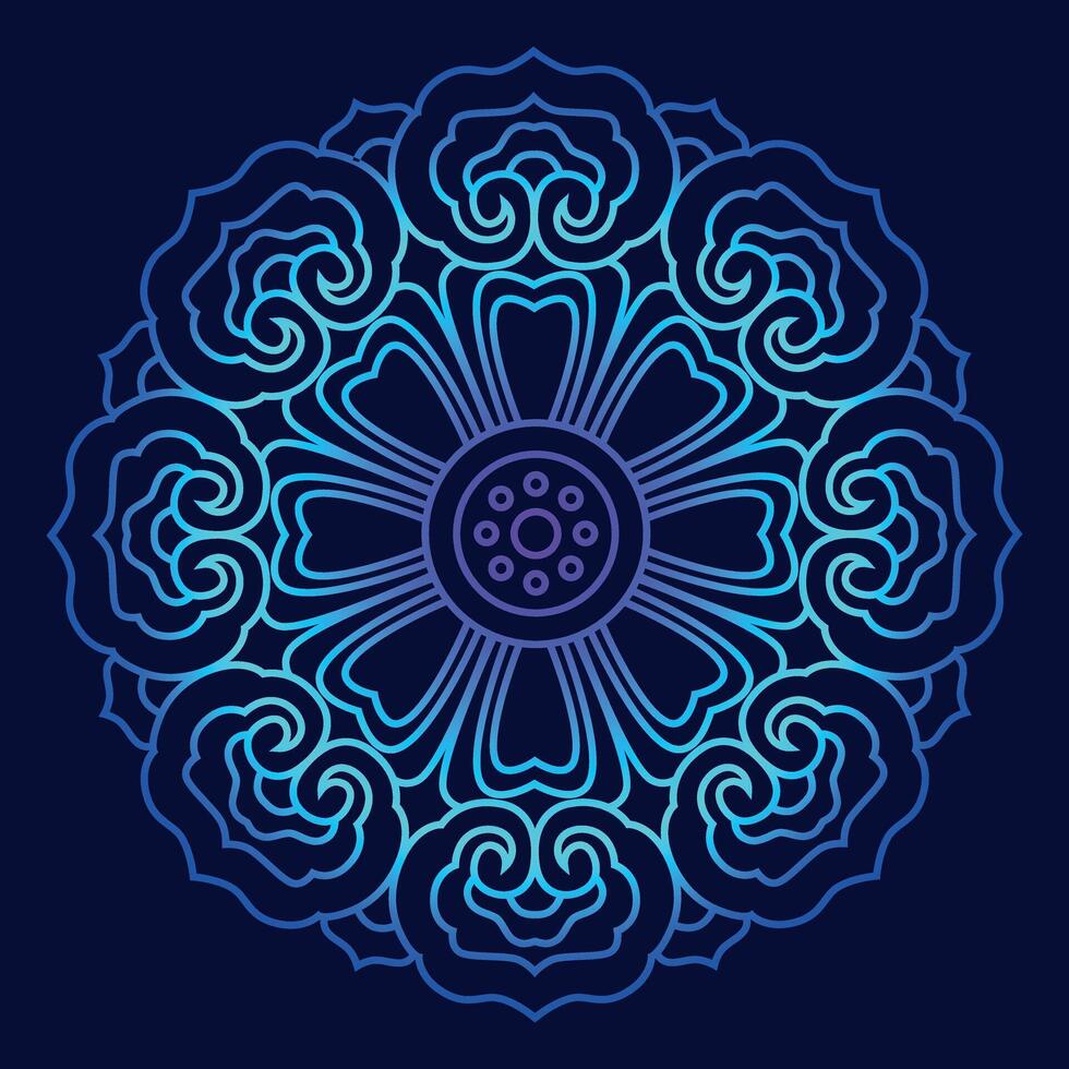 Colorful mandala ornament vector