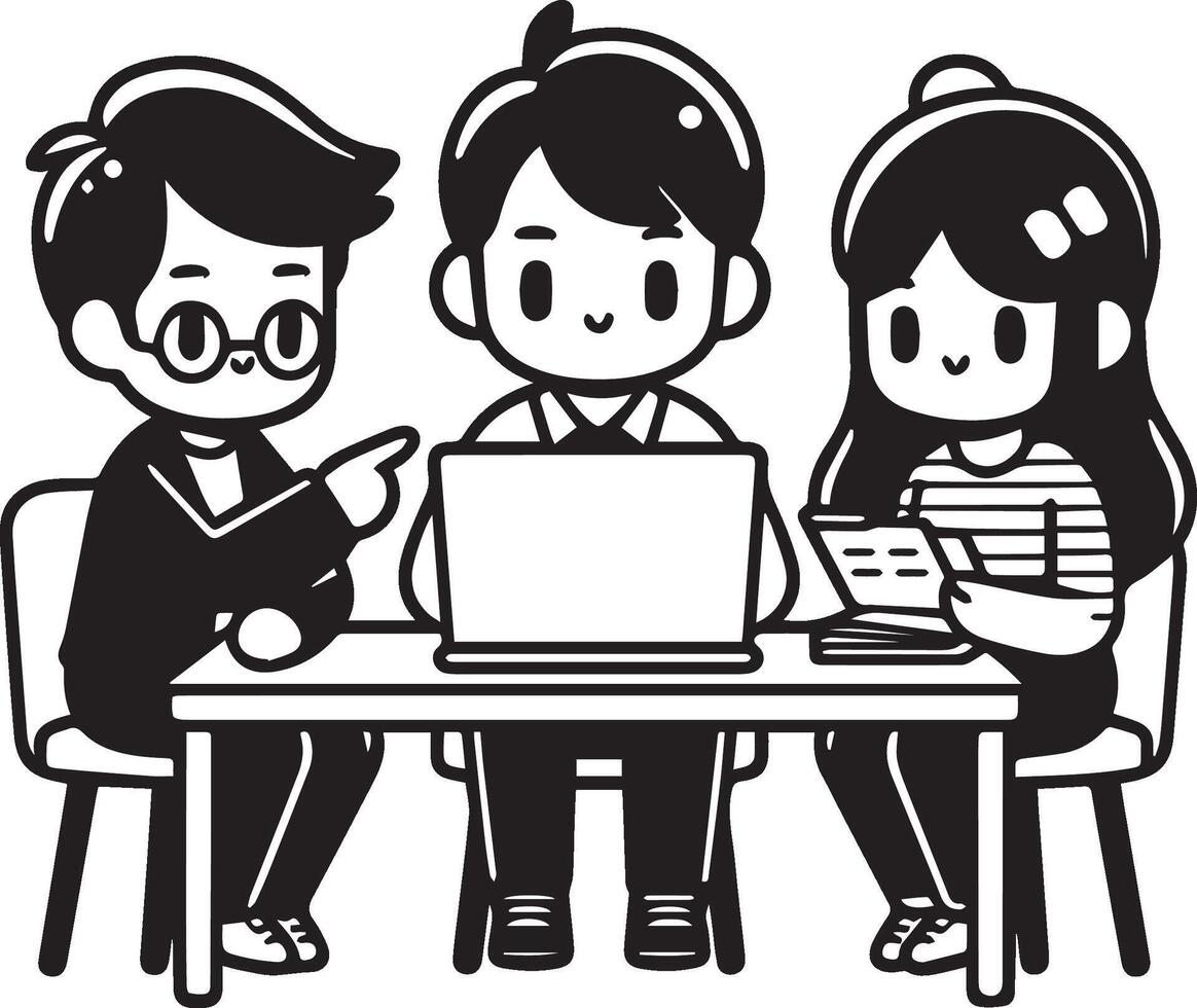 Company employees sharing thoughts and ideas vector