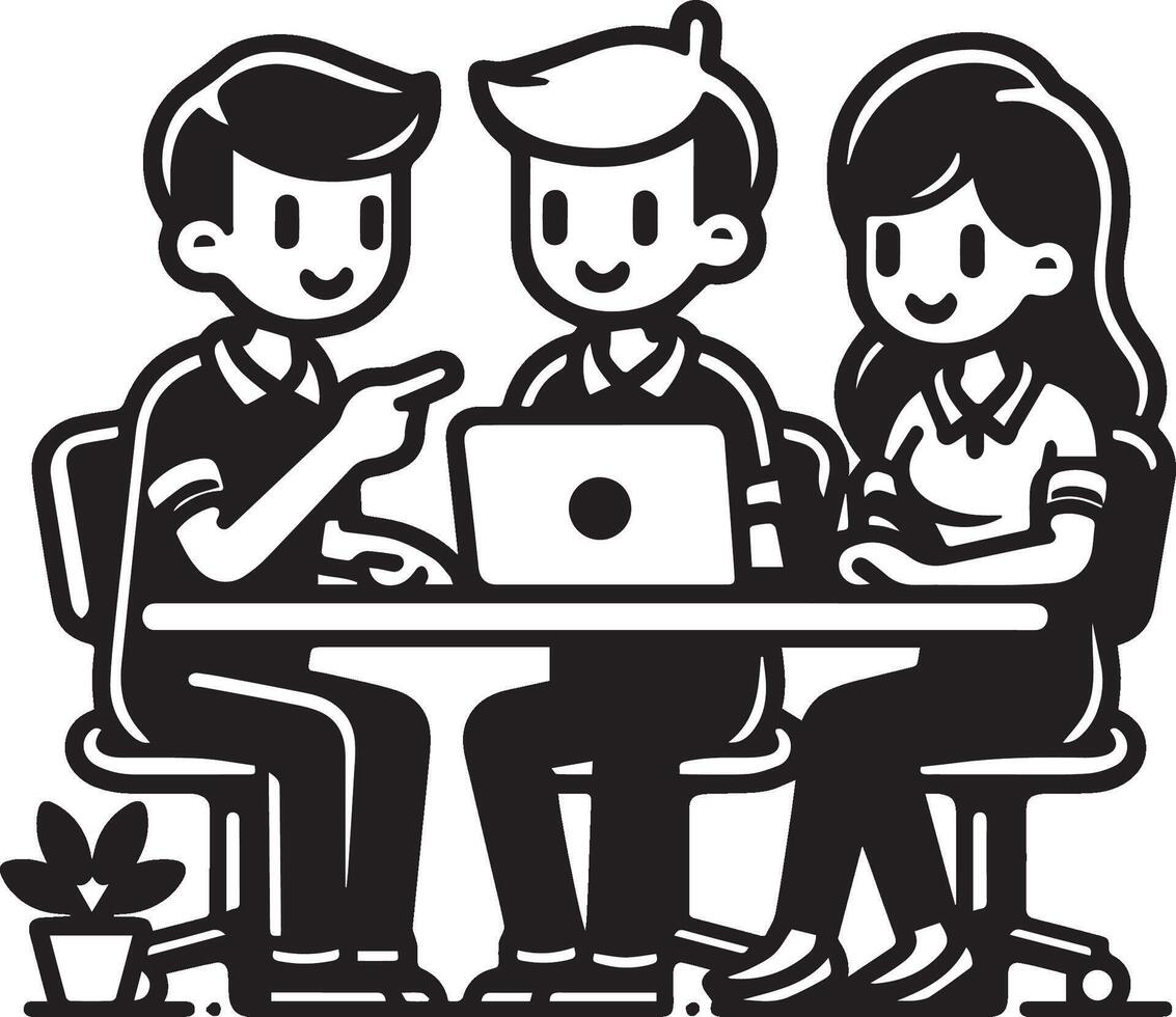 a working session or discussion illustration vector