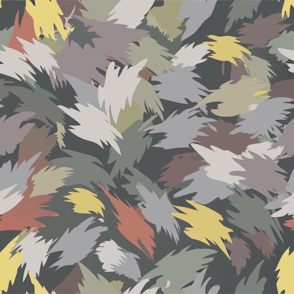 A camouflage pattern with many different colors vector