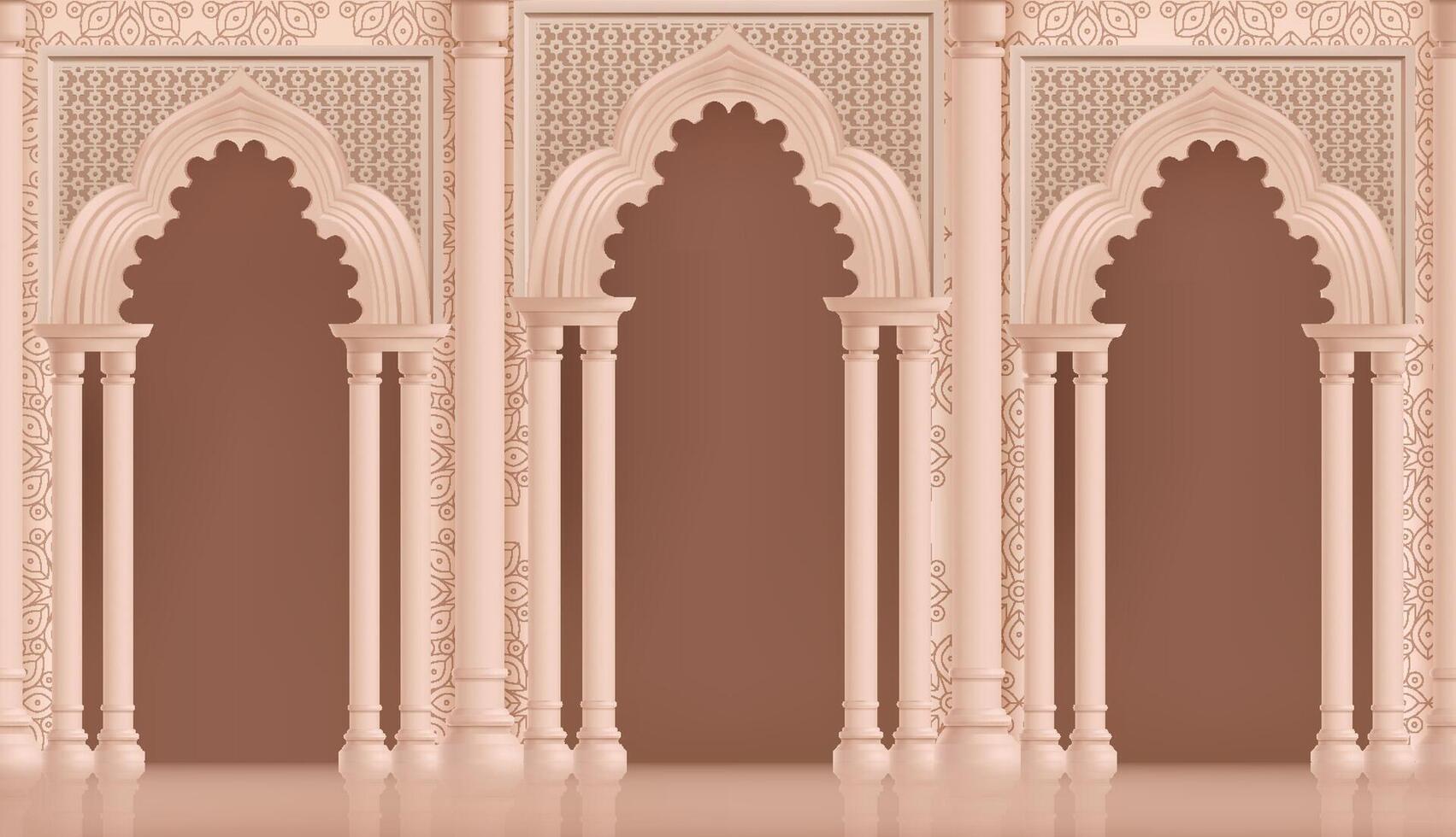 Types of arches realistic composition background vector