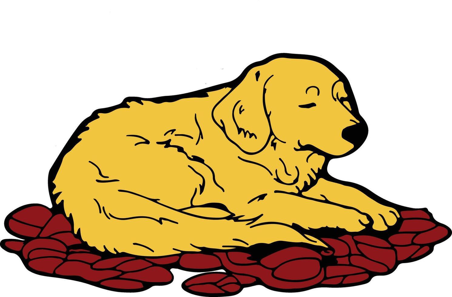 Golden retriever clipart vector