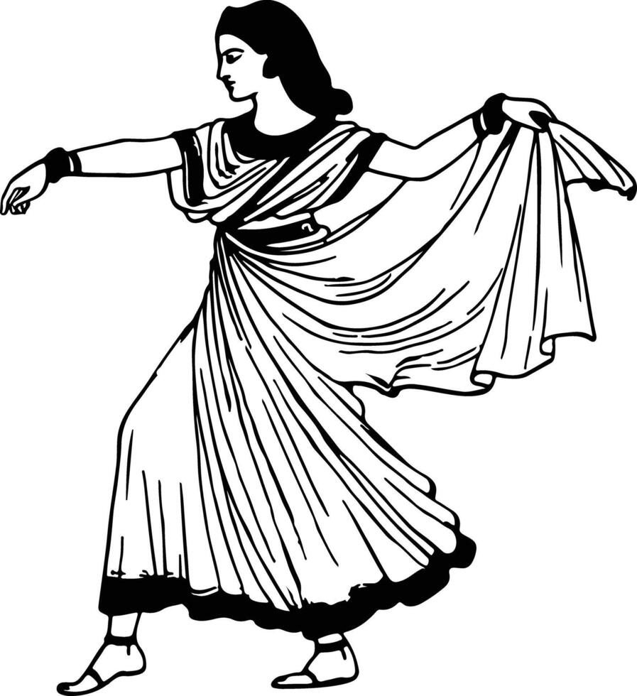 Nineteenth Century Egyptian Female Dancer vector