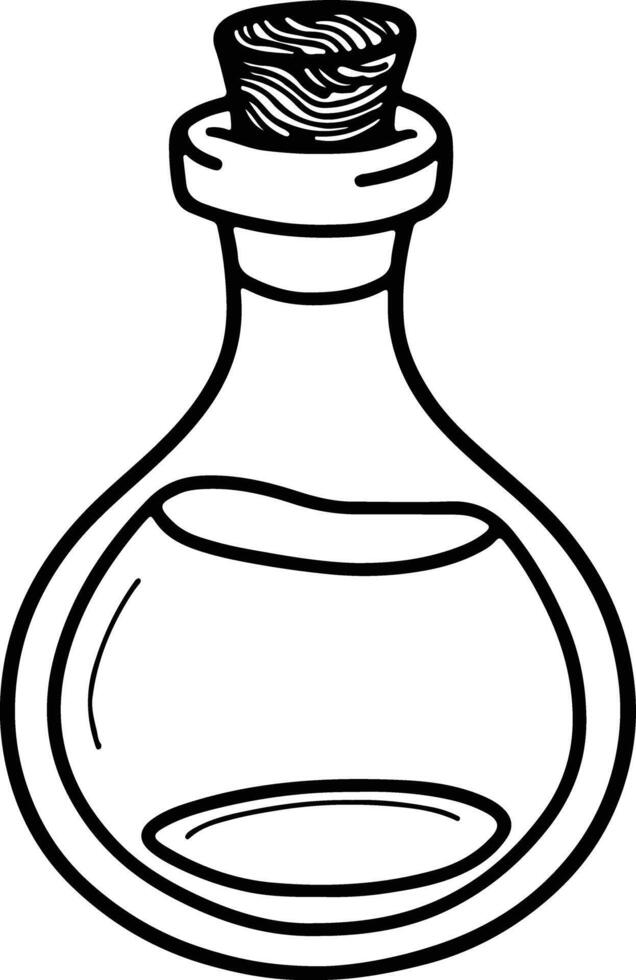 Ancient Bottle hand drawn vector