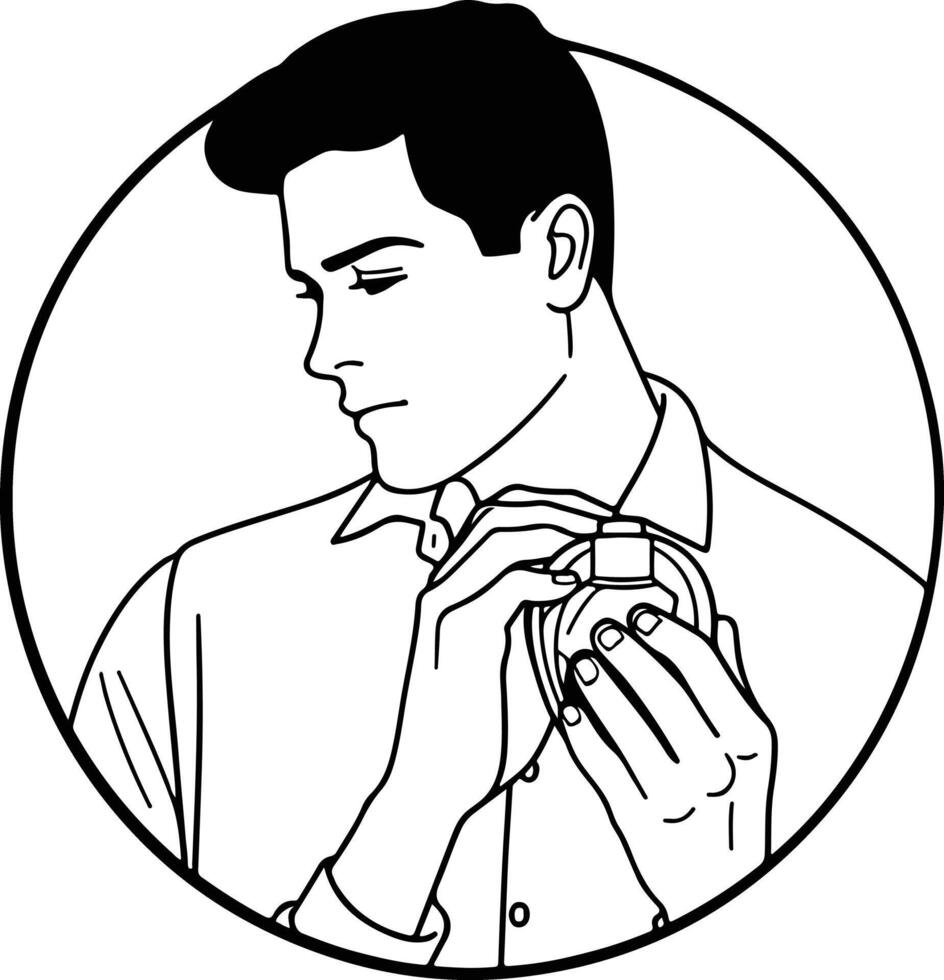 A man holding a cigarette in his hand vector