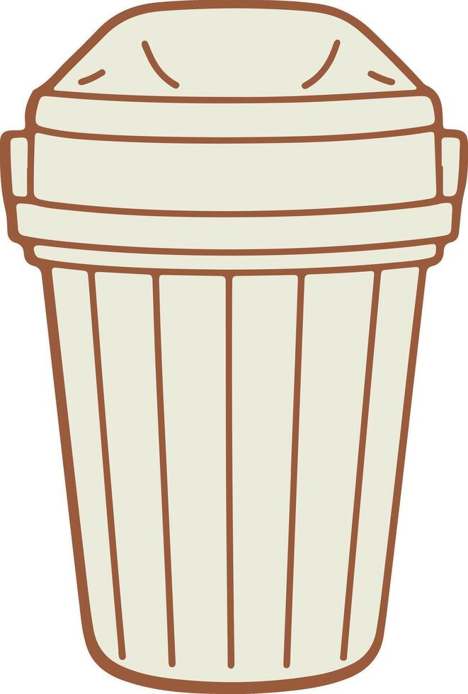 A trash can icon on a white background vector