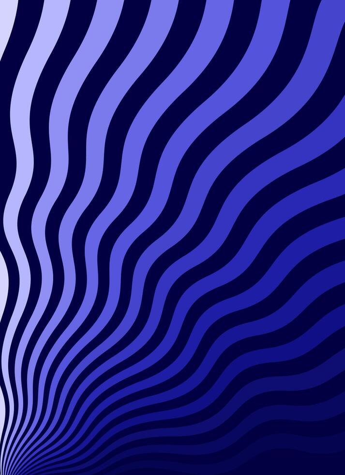 Blue Wave Modern Minimalist Style Poster Template Background vector