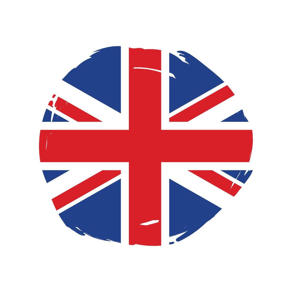 Abstract national United Kingdom with creative brush flag background. vector