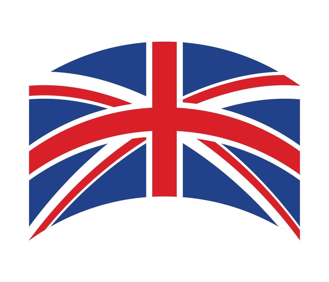 Waving flag of United Kingdom isolated on white background. vector