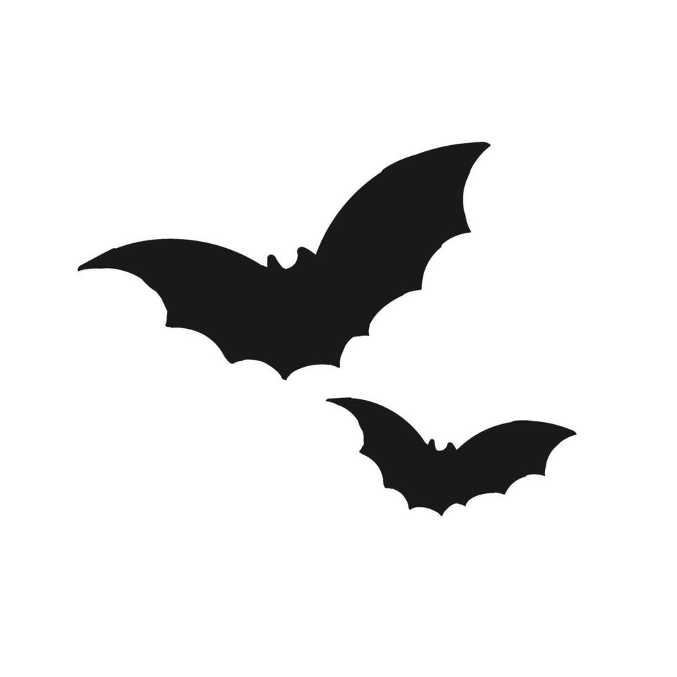 Bats halloween doodle hand drawing isolated background. illustration vector