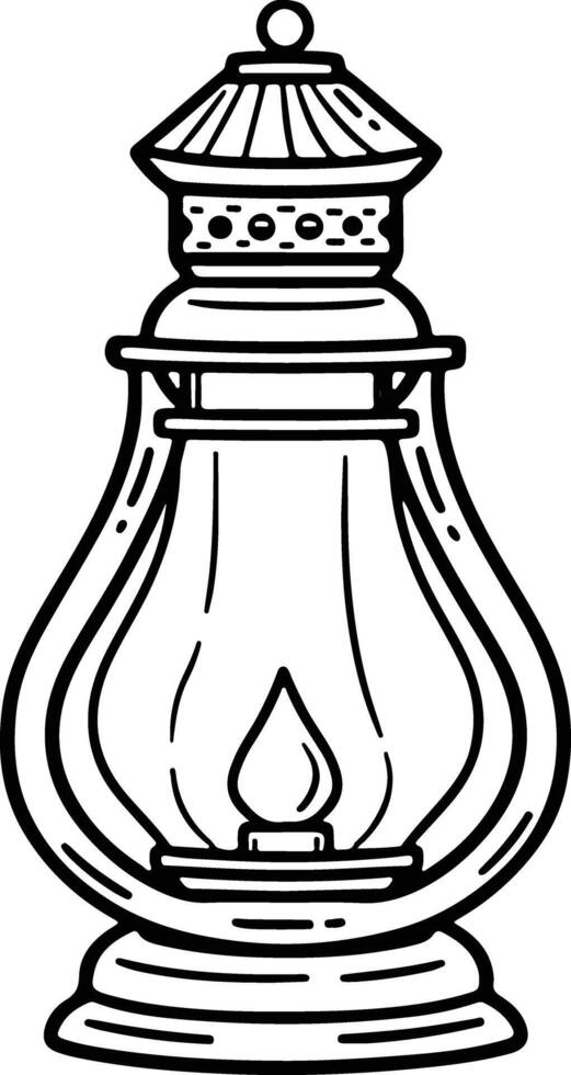 Old Ancient Hygiene Lamp vector
