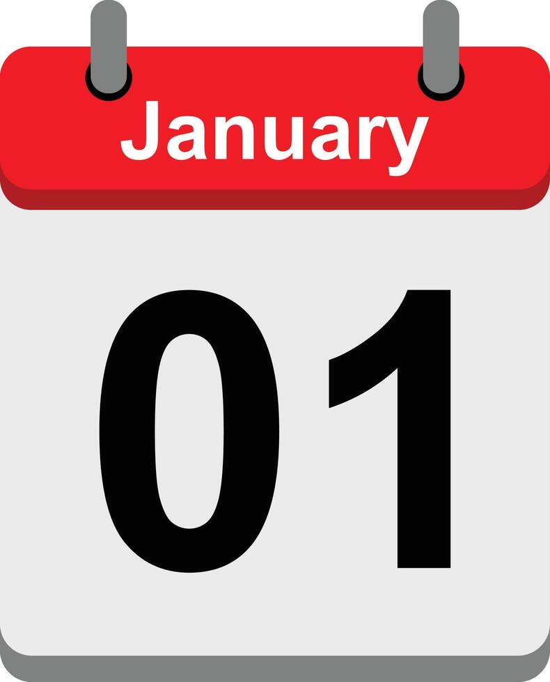 Simple Calendar icon with date and month vector