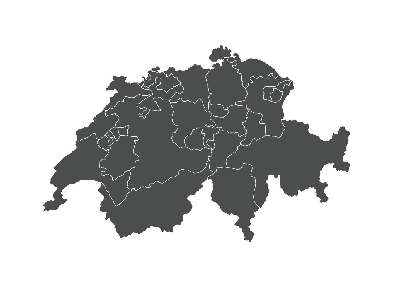 Map of Switzerland. Switzerland Map on white background. vector