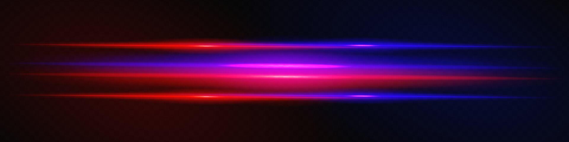 Abstract red and blue neon light streaks layered diagonally on a dark background, creating a dynamic and futuristic visual effect. vector