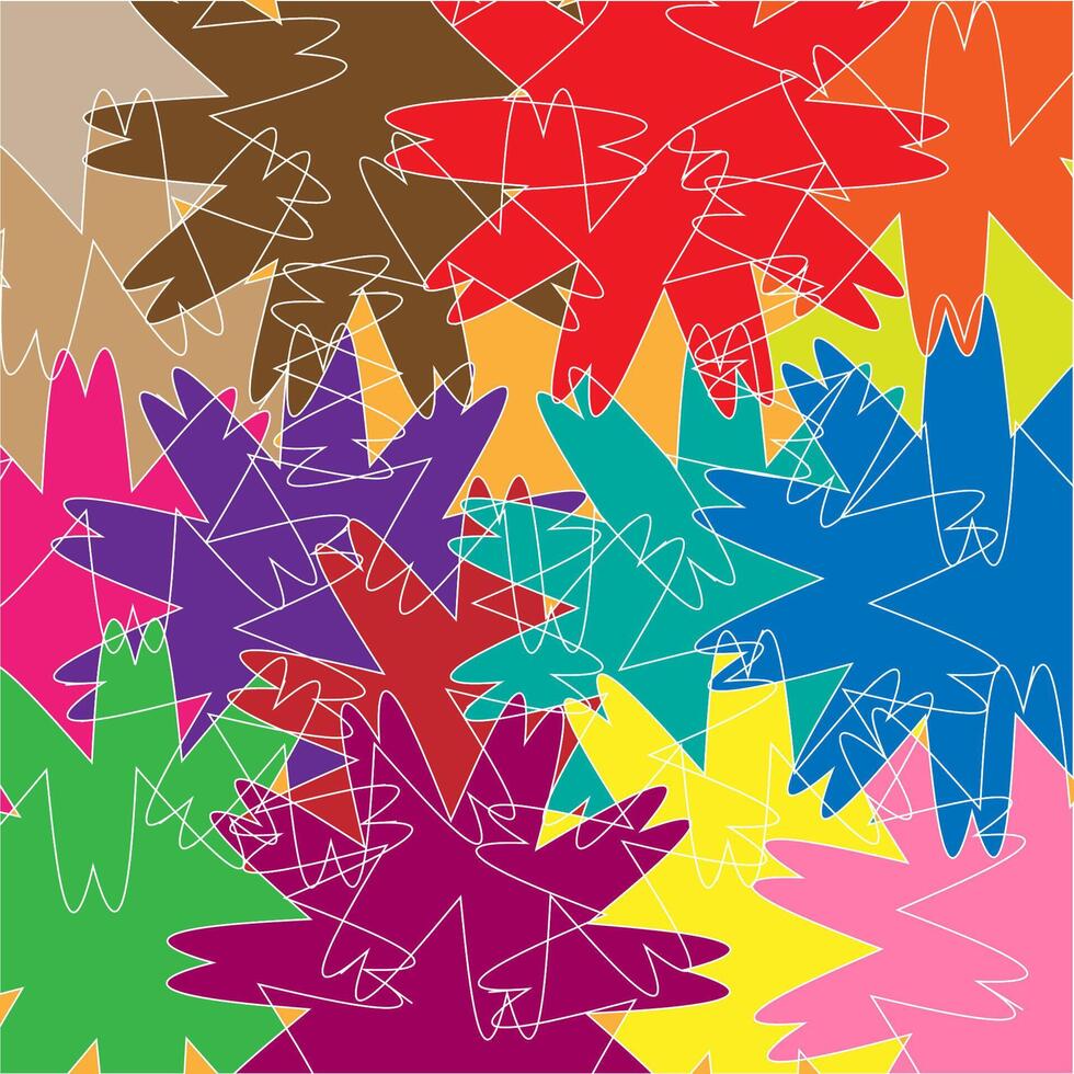 Abstract illustration of multicolored geometric background with white lines. vector