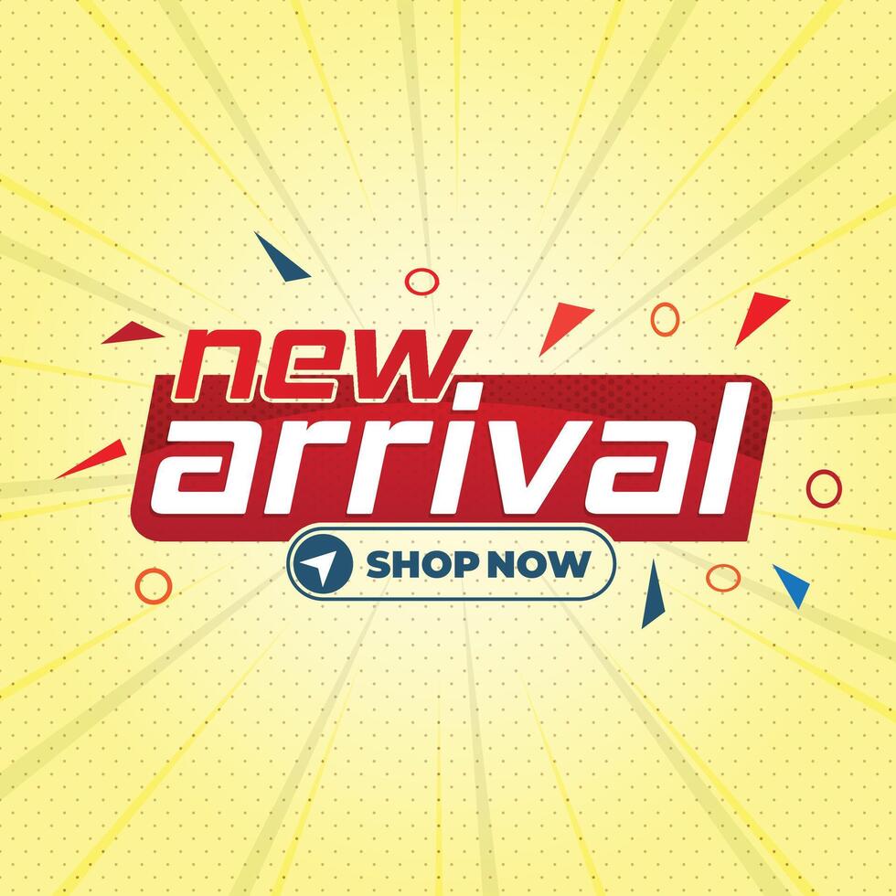 New arrival sale banner design template for business promotion vector