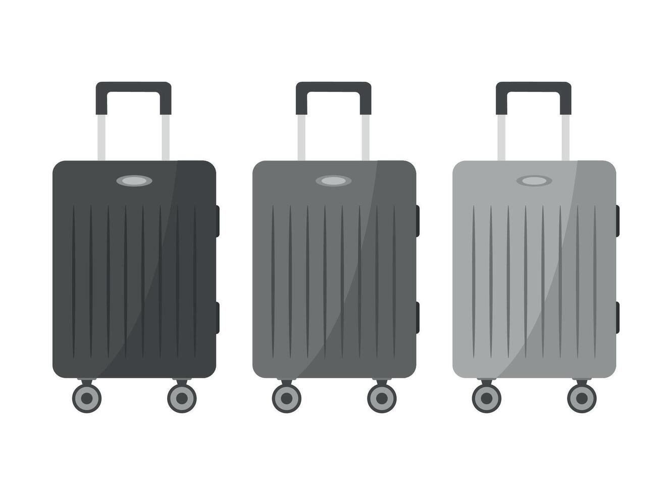 Travel suitcases on a white background. vector