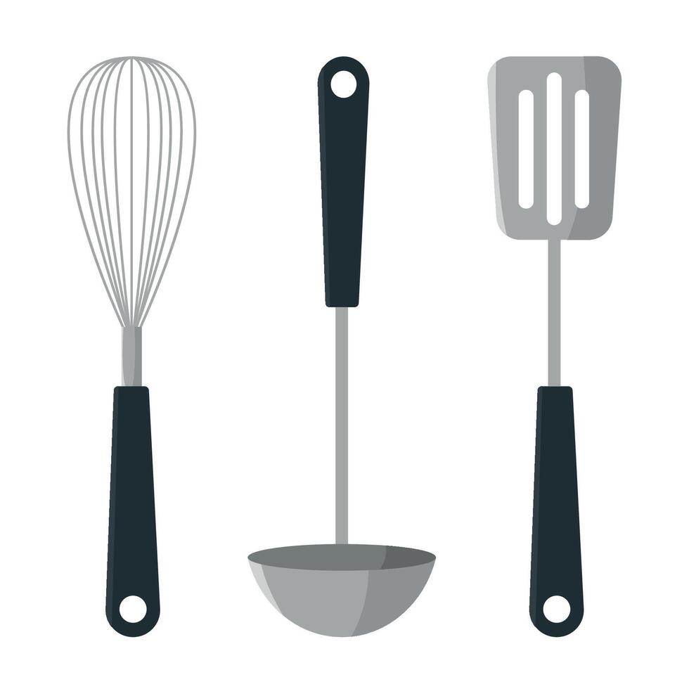 Kitchen utensils icon set. vector