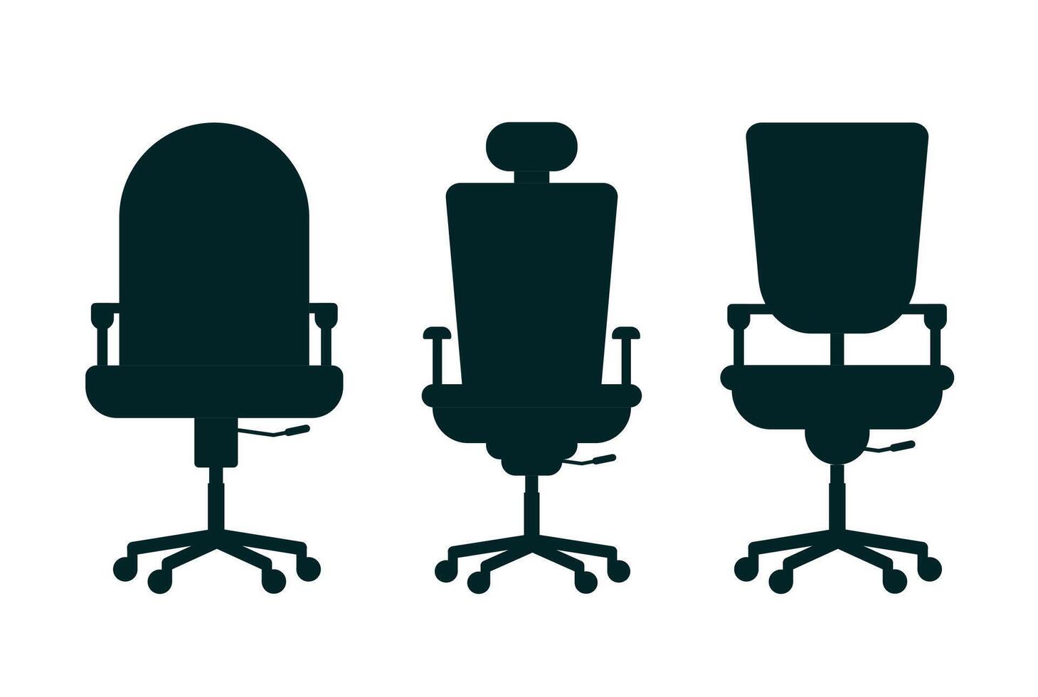 Office chair icons set. vector