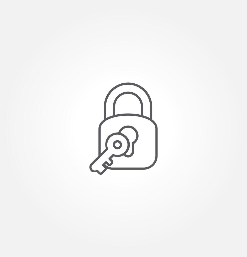Padlock with keyhole icon, security icon. Lock icon set. Padlock open and closed. Locked and unlocked icon. Security symbol. illustration. vector