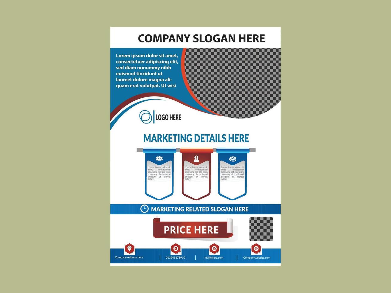 Marketing flyer design for Business vector