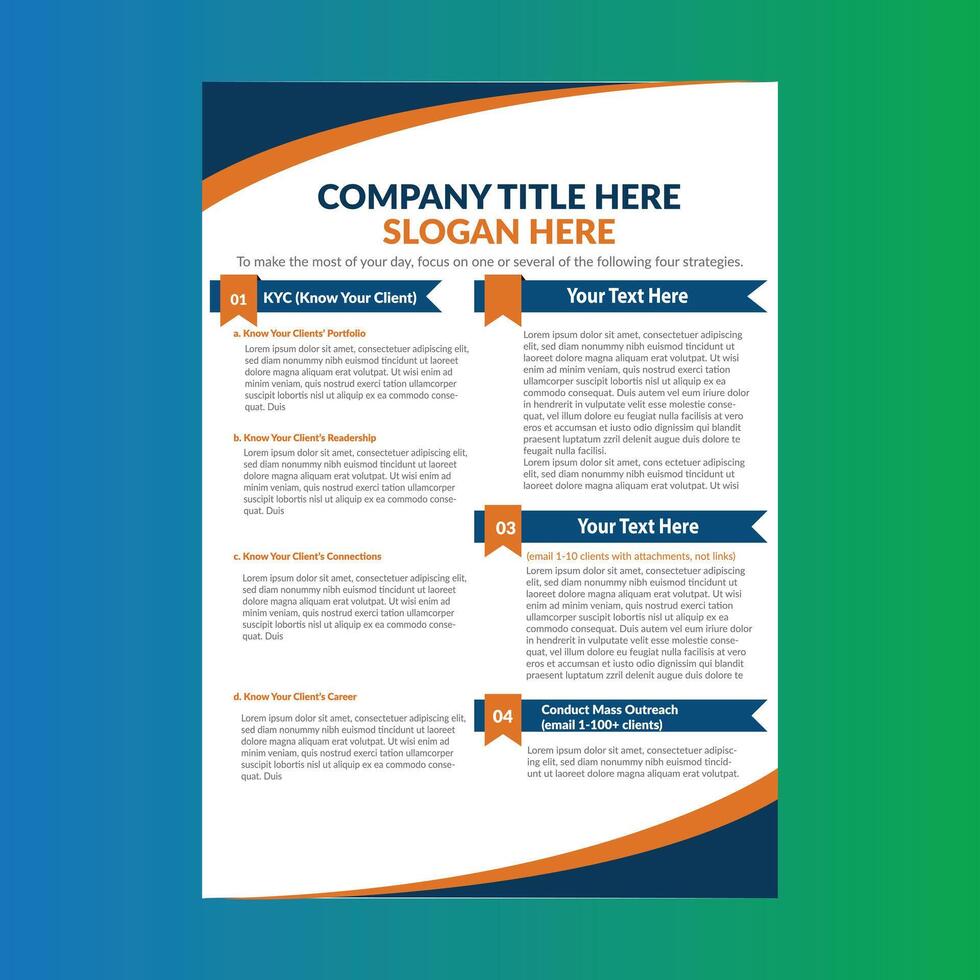 Premium business flyer design template vector