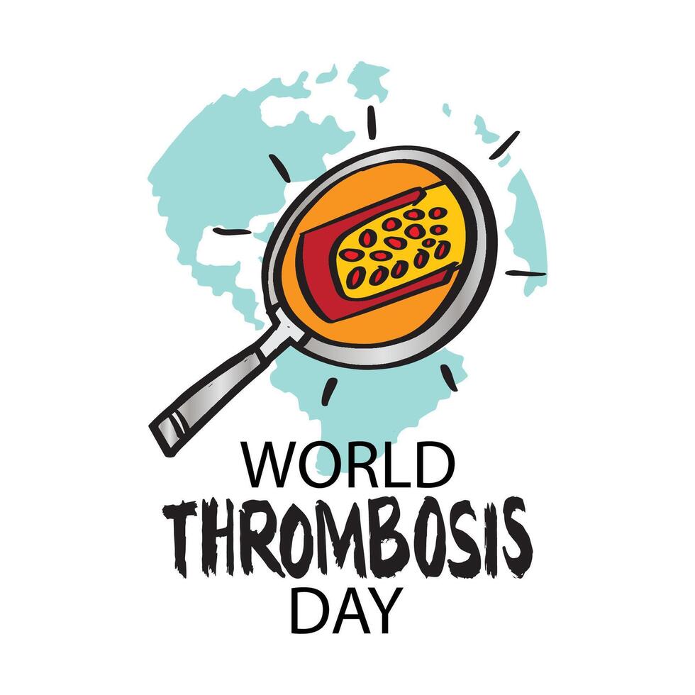 World Thrombosis Day 13 October Design illustration with Thrombosis symbol vector