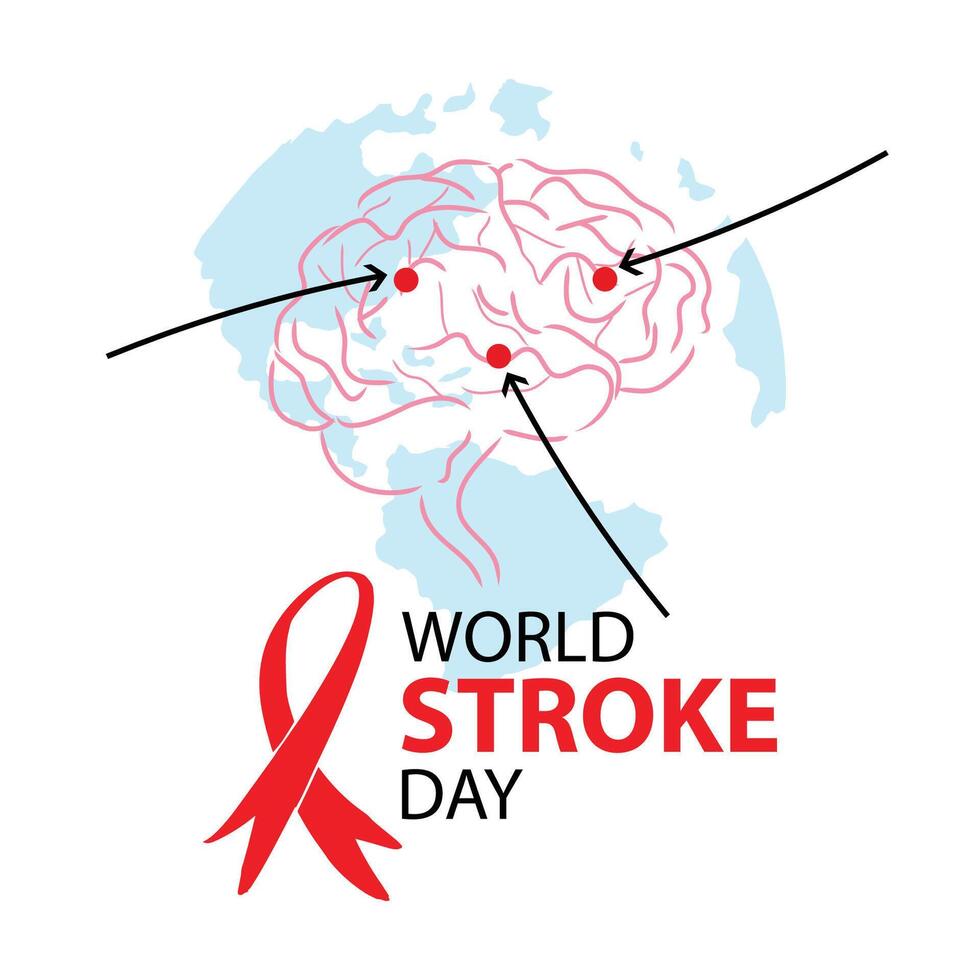Hand drawn flat world stroke day vertical poster vector