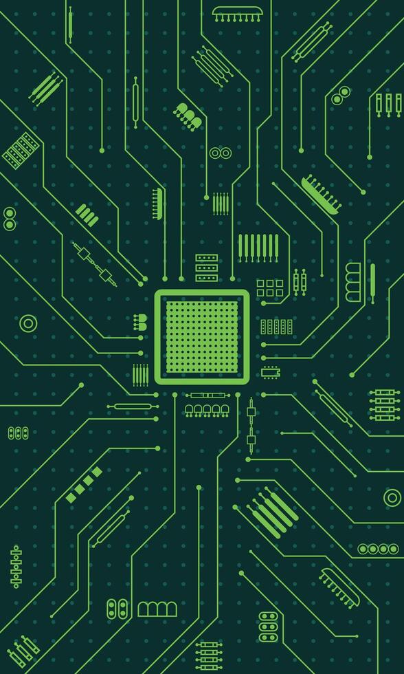Abstract circuit board digital technology wallpaper vector