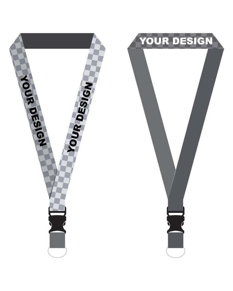 Blank lanyard template editable vector