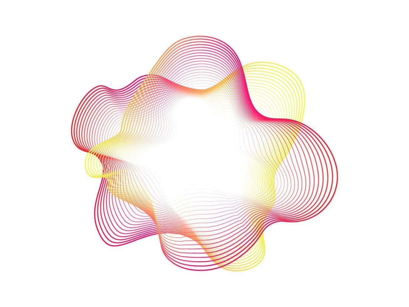 Set of multicolored neon sound wave vibrations. Sound curve , radial spectrum. Colorful template for music poster and banner. radial spectrum. vector