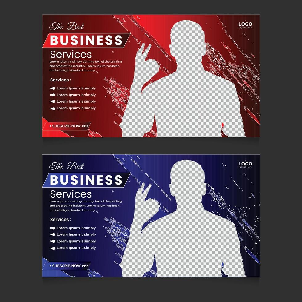 Modern thumbnail design and online live post template design vector