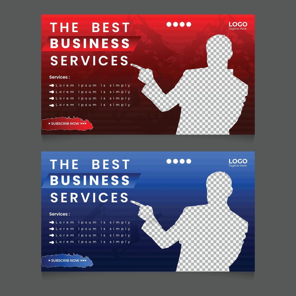 creative business thumbnail online live stream post design template vector