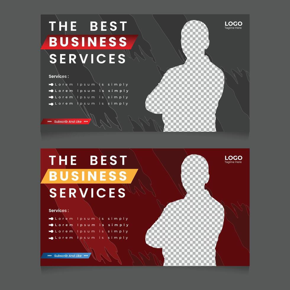 Black background thumbnail online live stream post-design for your business vector