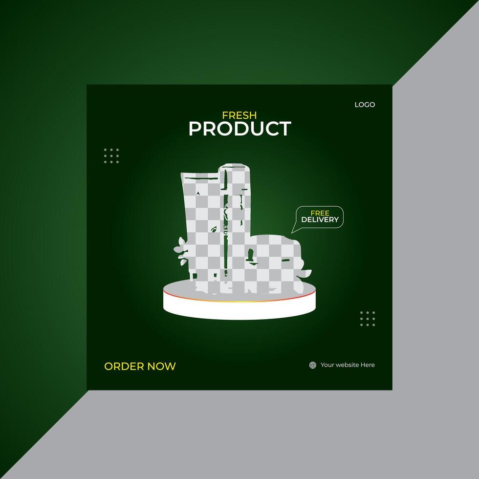 Social media post design vector