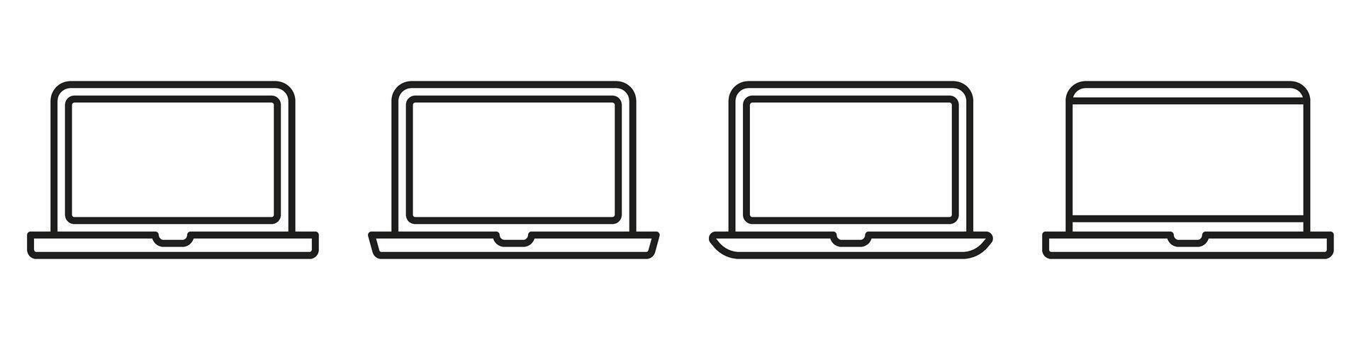 Four cell phones are lined up in a row vector
