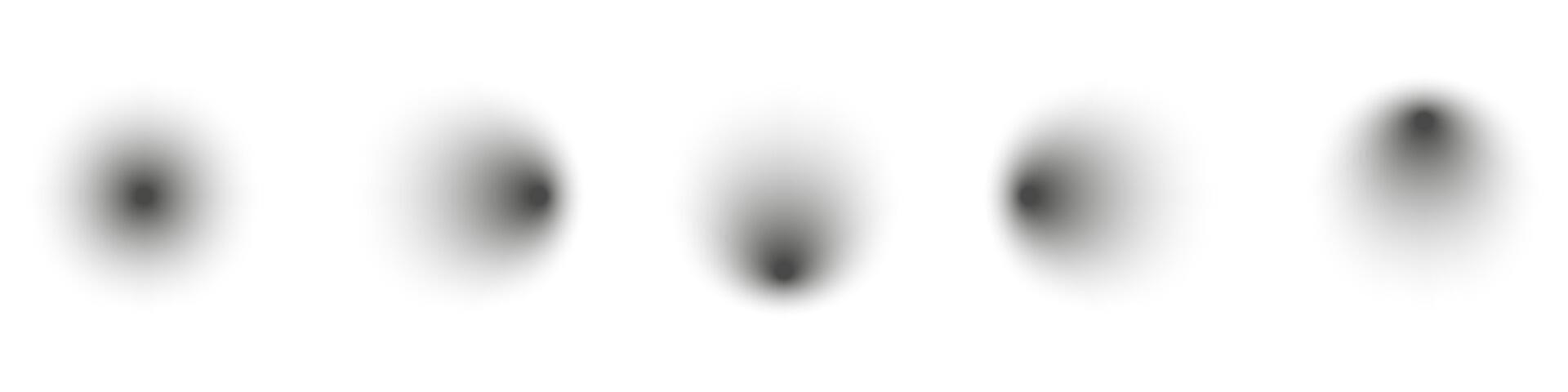 A group of four black and white dots vector
